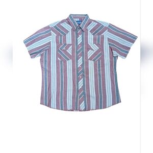 Men's Wrangler Multicolor Striped Pearl Snap Shirt